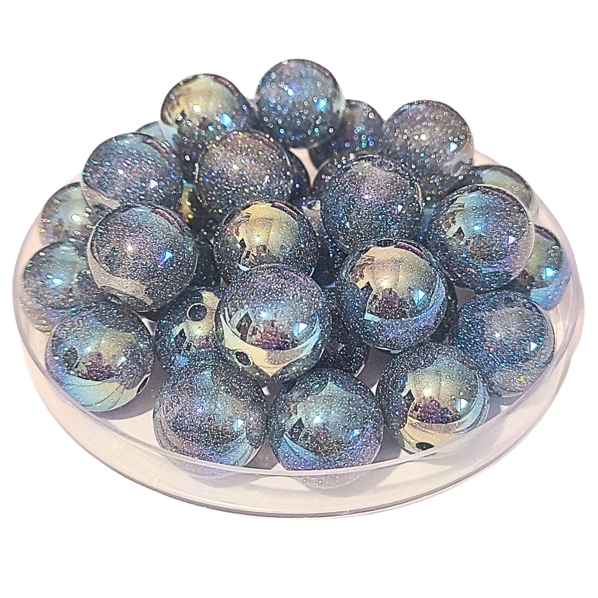 ARTSHOP Boules Glitters 276 perles acryliques Denim 16mm x15