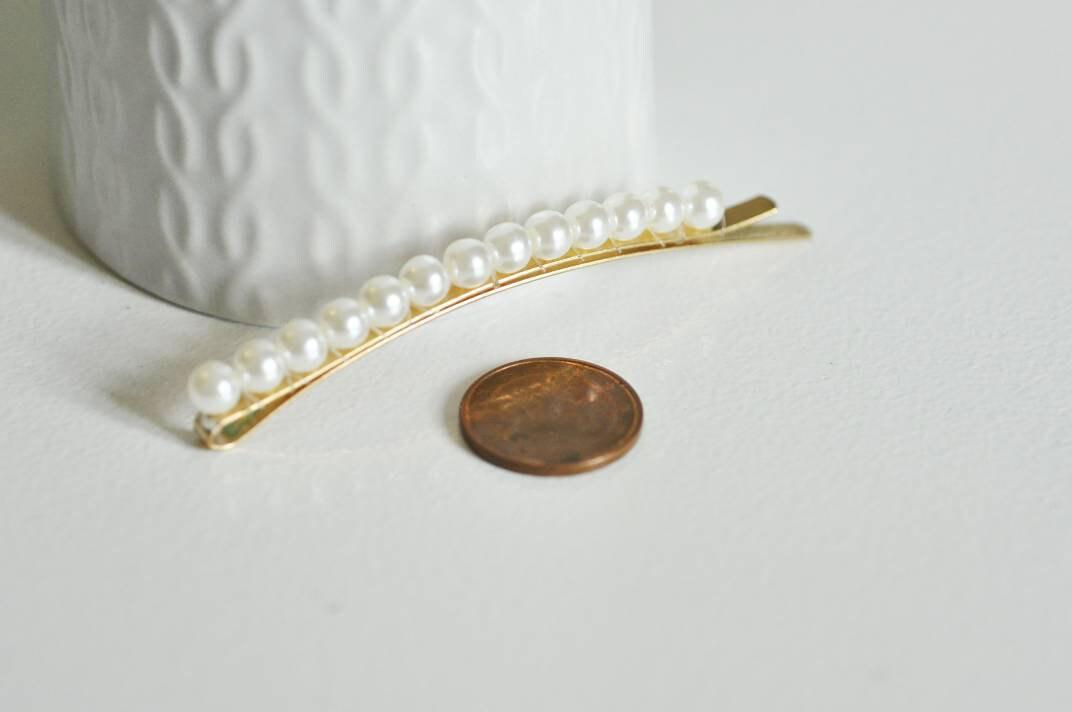 Gingerlily Support barrette perle dorée 85mm x1