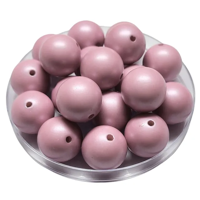 ARTSHOP Boules 20MM 130 Perle satin vieux rose 20mm x1