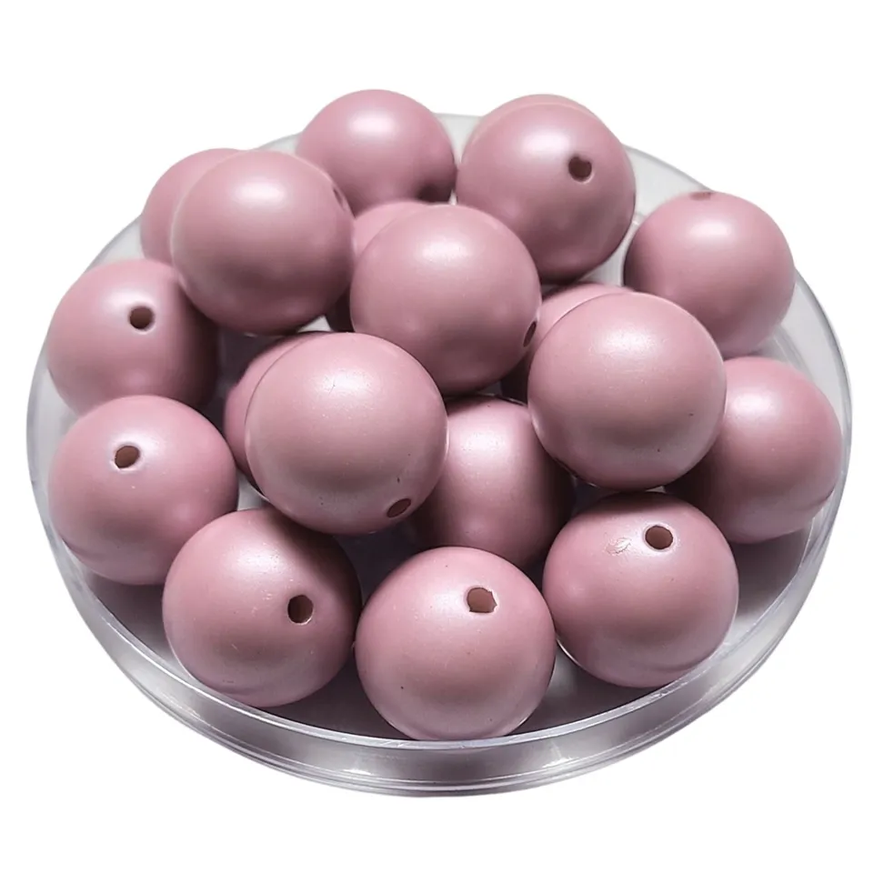 ARTSHOP Boules 20MM 130 Perle satin vieux rose 20mm x1