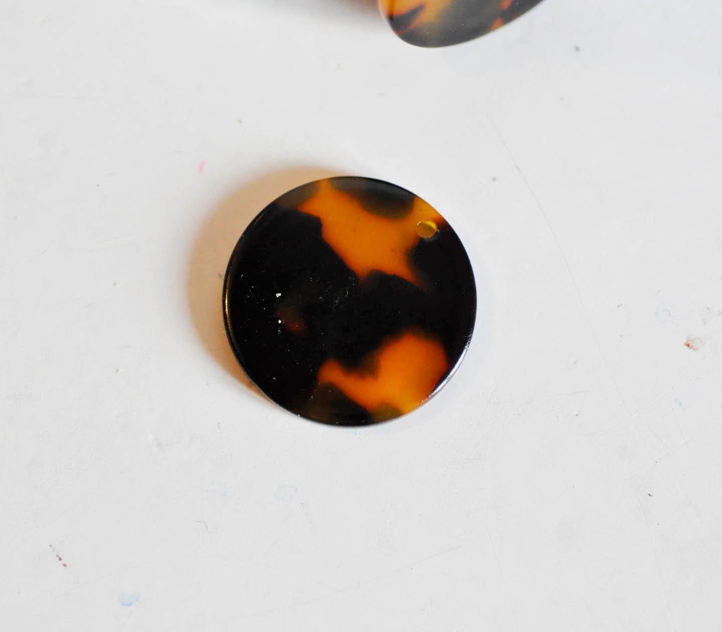 Gingerlily Pendentifs bijoux DIY G624 perle ronde écaille 22mm x2