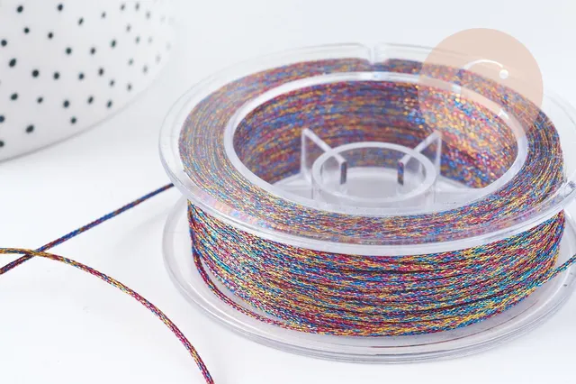 Gingerlily Cordons et fils G9092 cordon polyester multicolore 1mm x1m