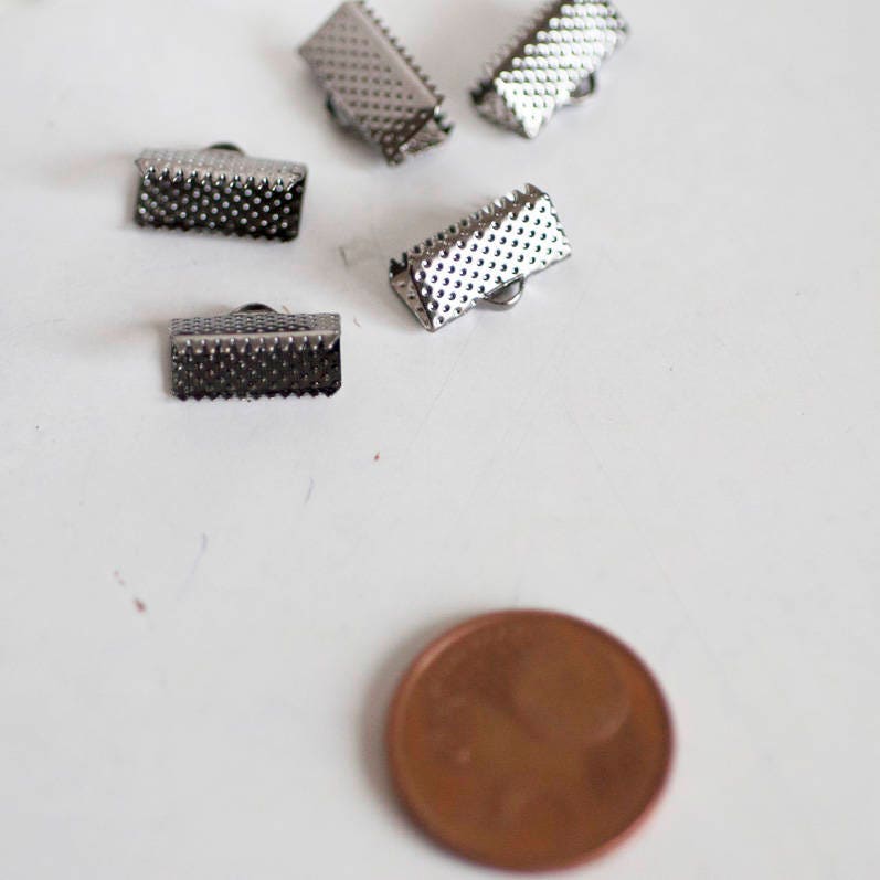 Gingerlily embout ruban métal metalgun noir 1cm x10