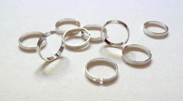 Gingerlily Apprêts Support G2489 bague réglable argenté x4