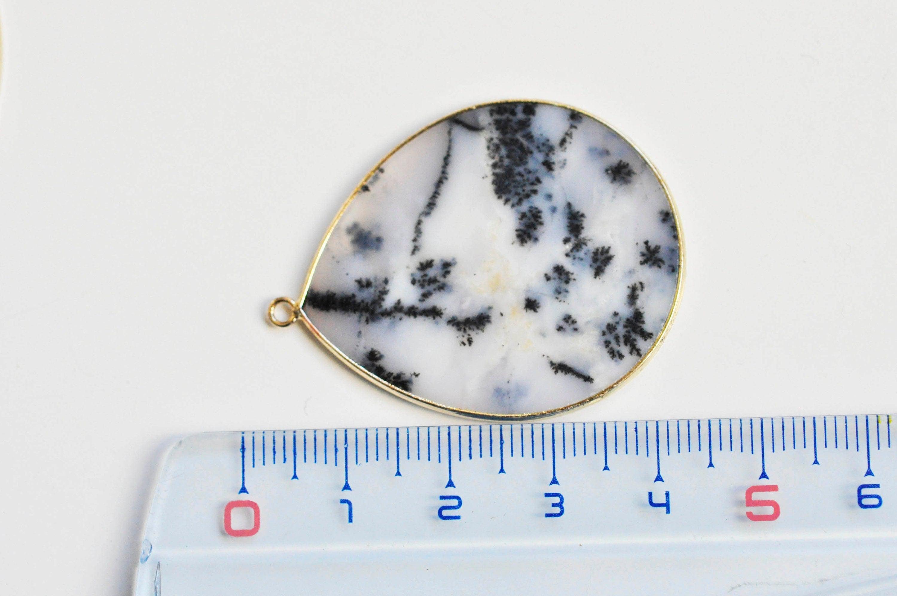 Gingerlily G3359 pendentif goutte opale noire 41mm