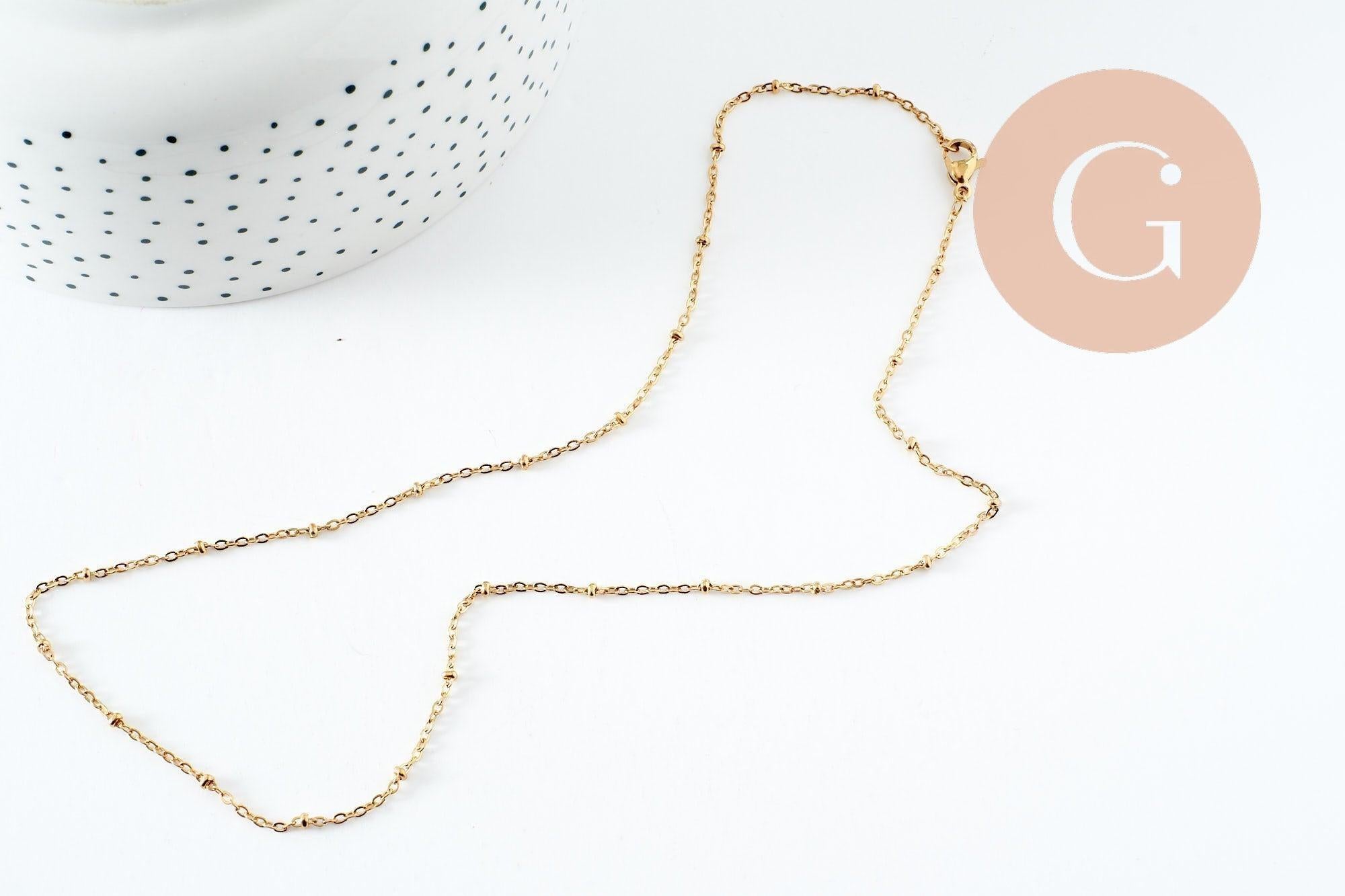 Gingerlily Chaînes G9674 collier satellite dorée 45cm