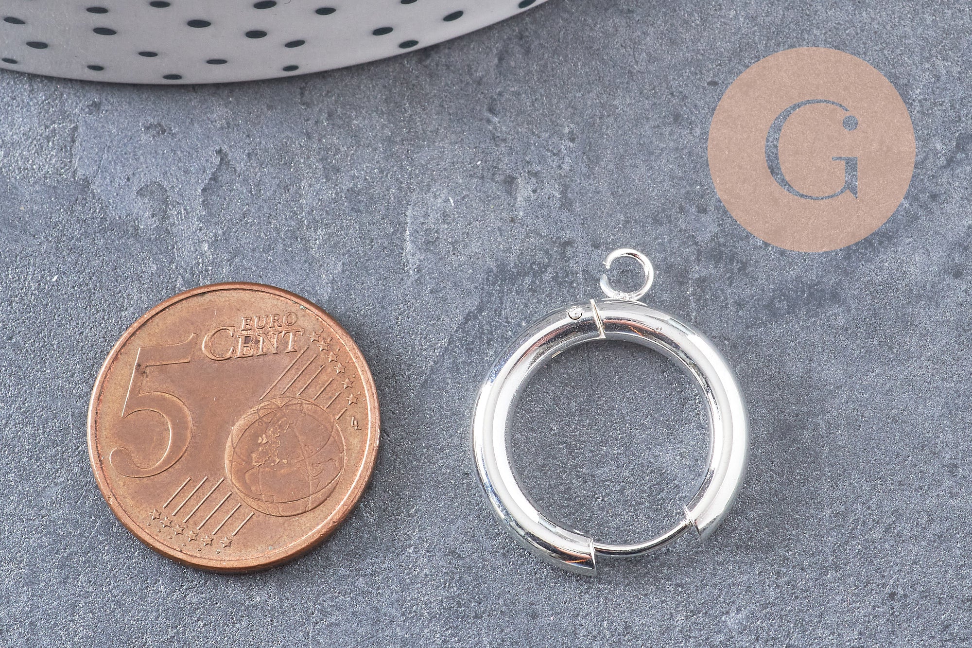 Gingerlily Apprêts créoles acier argenté 22mm la paire