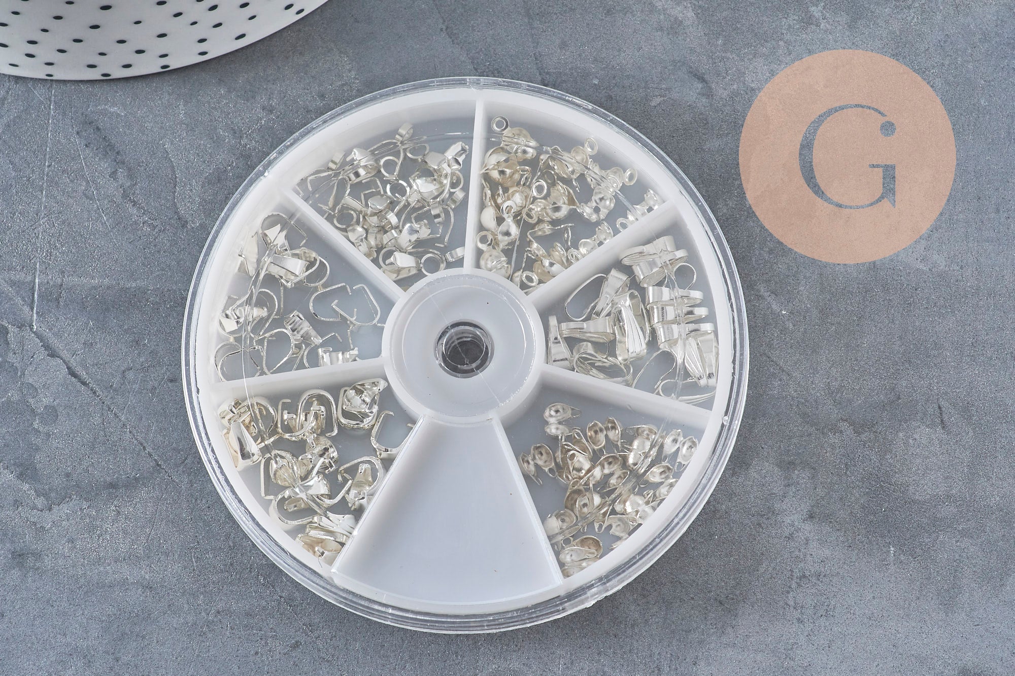 Gingerlily Boîte 120 bélières acier inox argenté apprêts DIY
