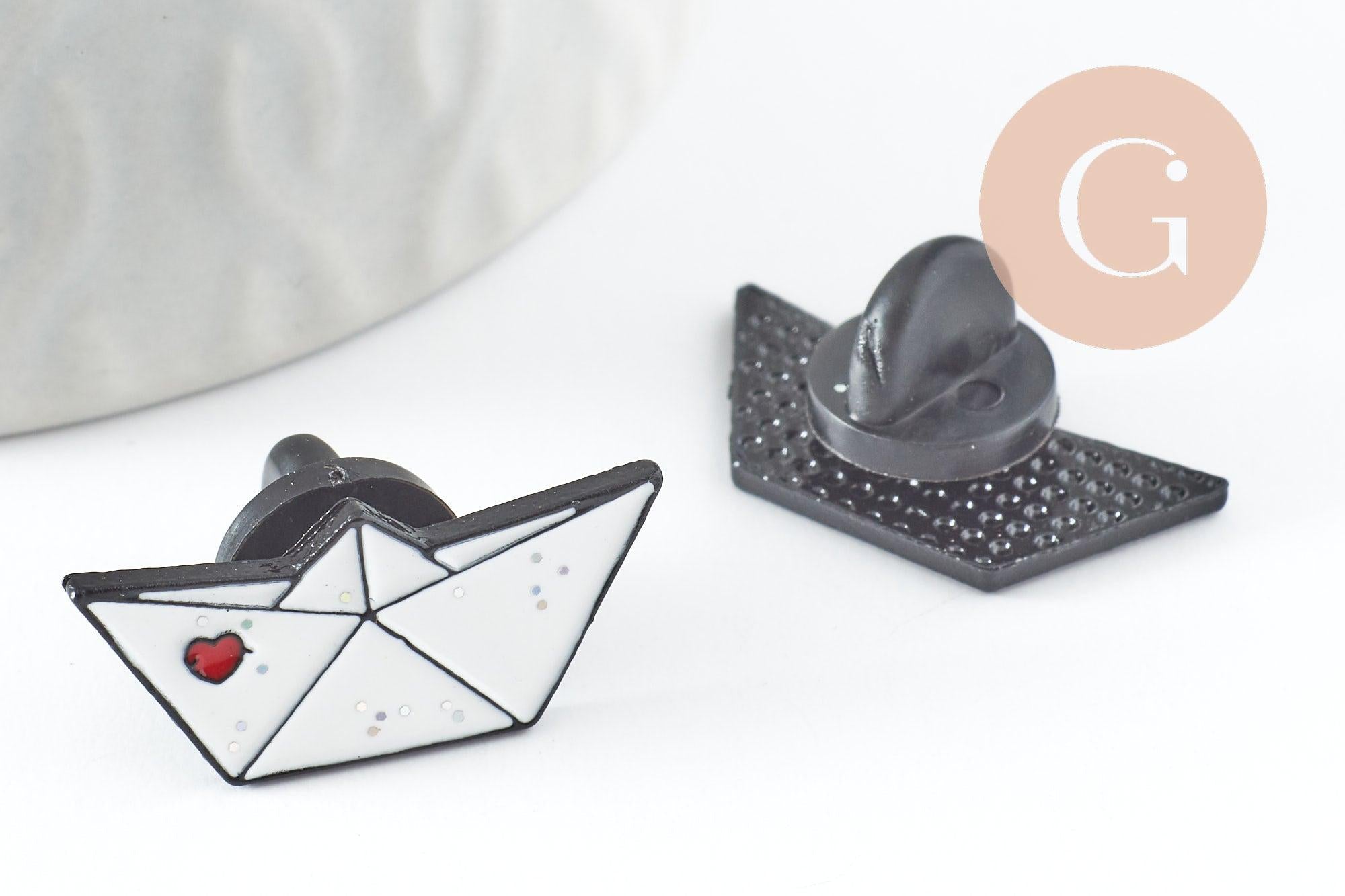 Gingerlily G9474 broche pins bateau cœur 24,5 mm