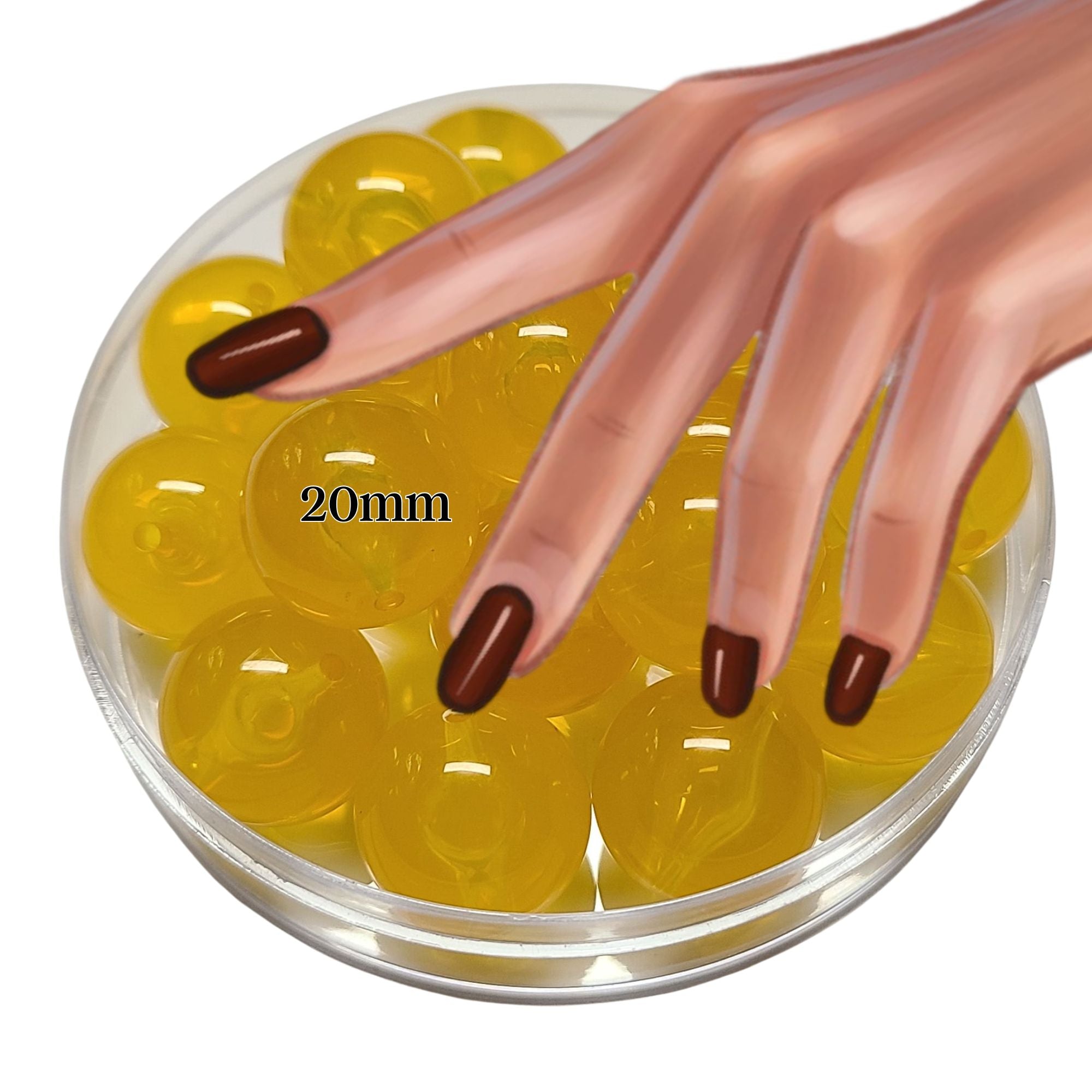 ARTSHOP Boules 20MM 72 Sorbet Orangeade perle brillante 20mm
