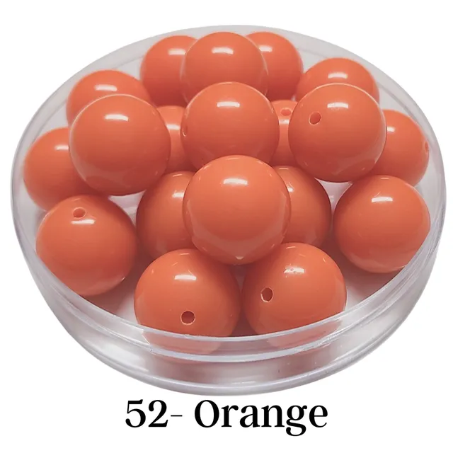 ARTSHOP Boules 20MM 52 Perle Acrylique Orange Papaye x1