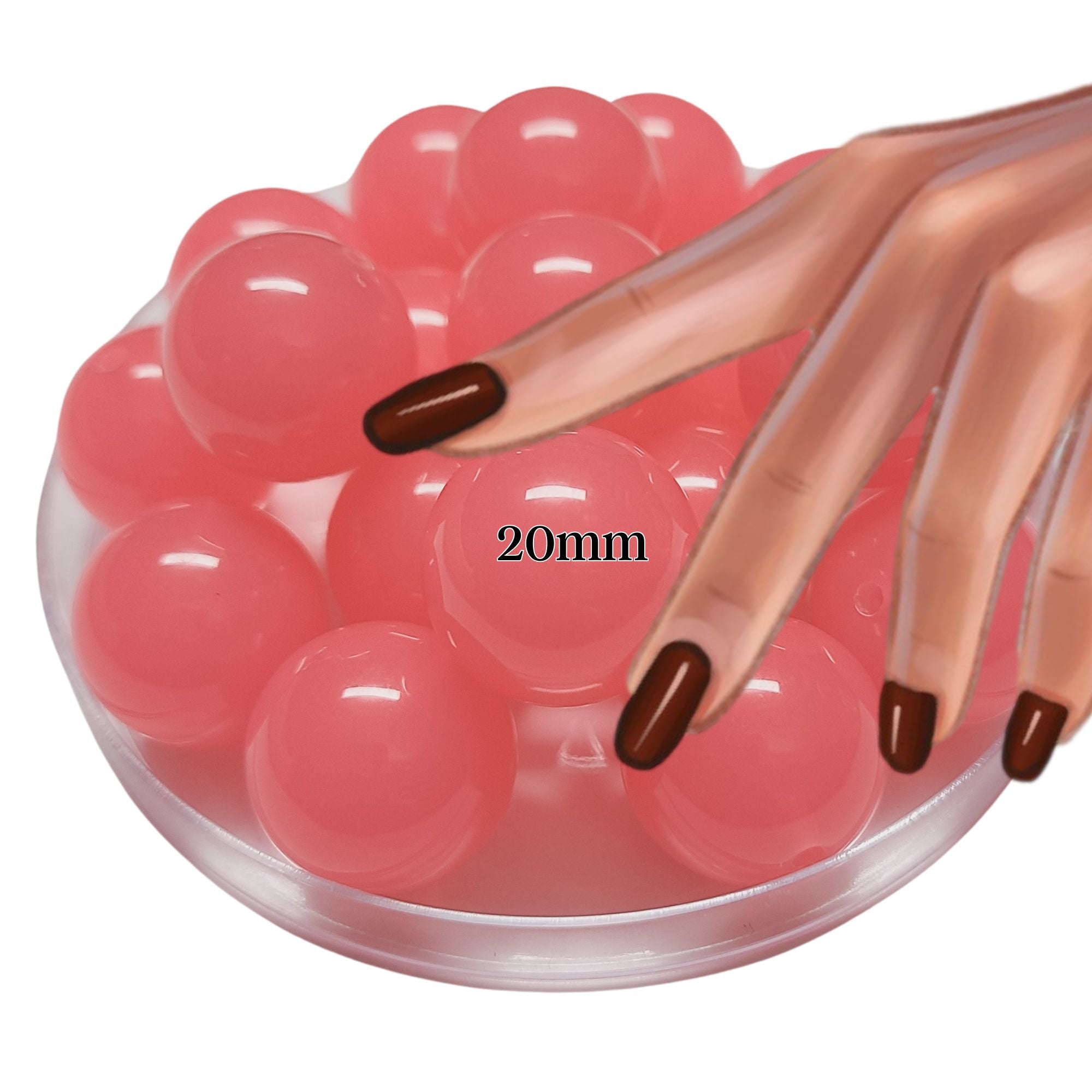 ARTSHOP Boules 20MM 23 Sorbet Rose néon perles x10