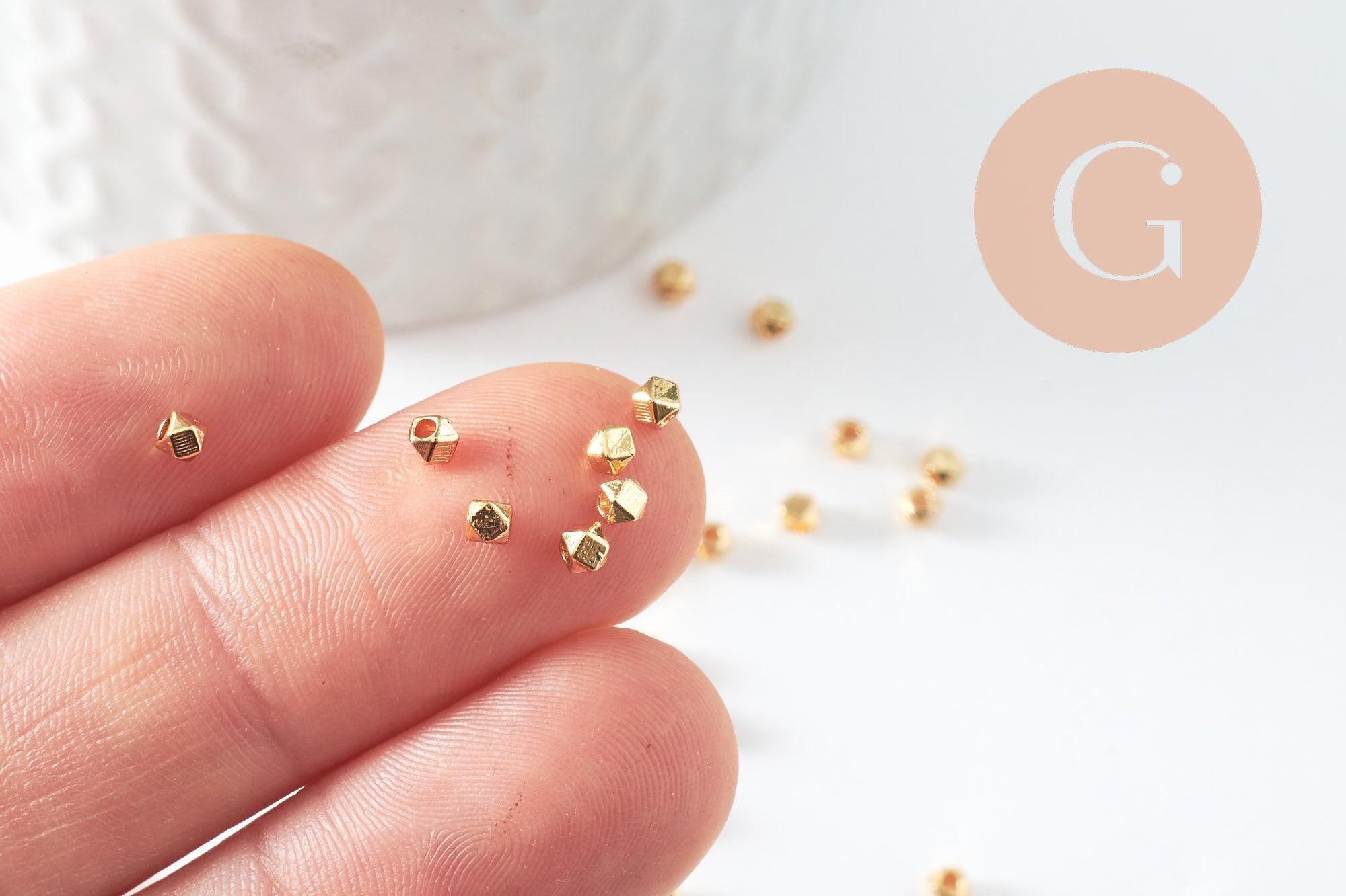 Gingerlily perles intercalaires zamac doré 2.5mm x50