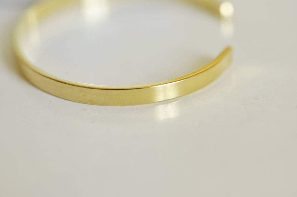 Gingerlily G0653 bracelet jonc laiton doré 16K 60mm