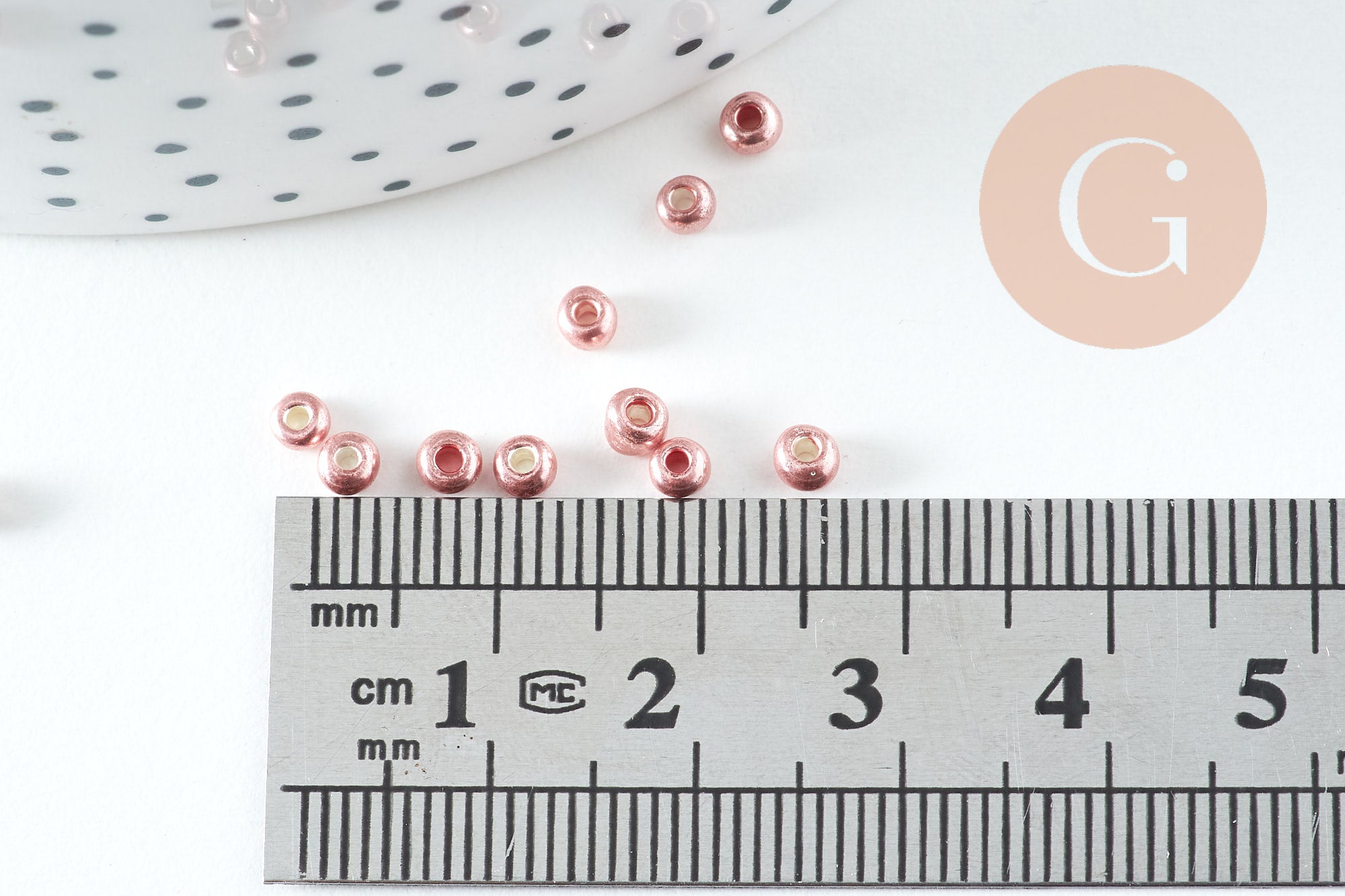 Gingerlily Perles rocaille cuivre métallisé 3mm 10g