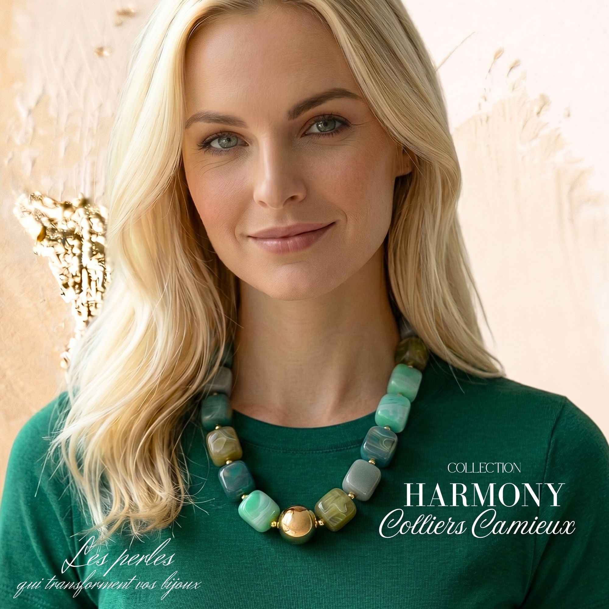 ARTSHOP Harmony Collier camaïeu Blue Jean 50 cm kit