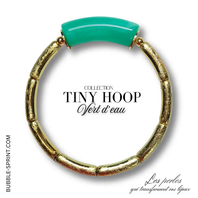 ARTSHOP Tiny Hoop kit bracelet vert d'eau 5,5cm élastique