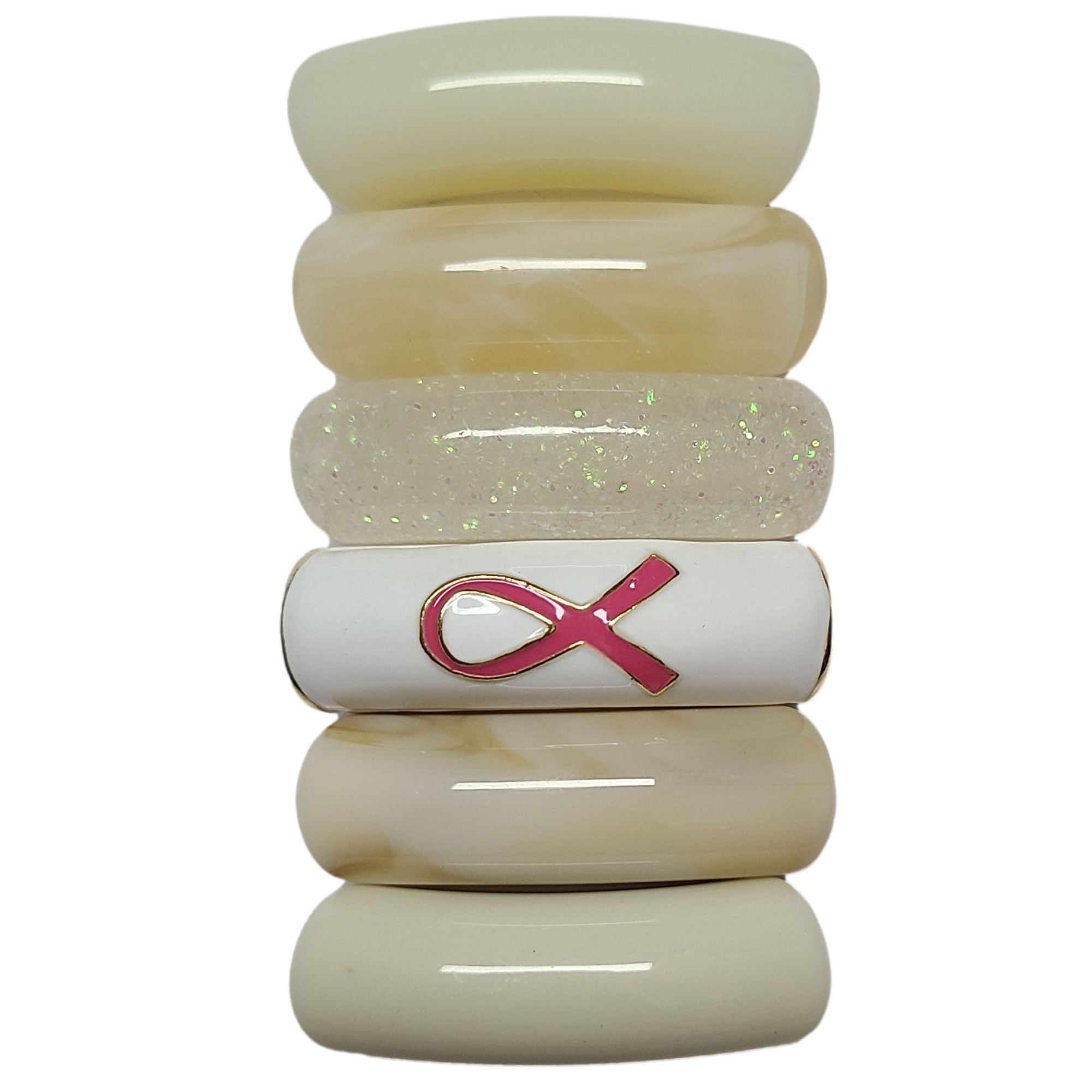 ARTSHOP Camaieux 167 lot 6 tubes incurvés 12mm beige ruban