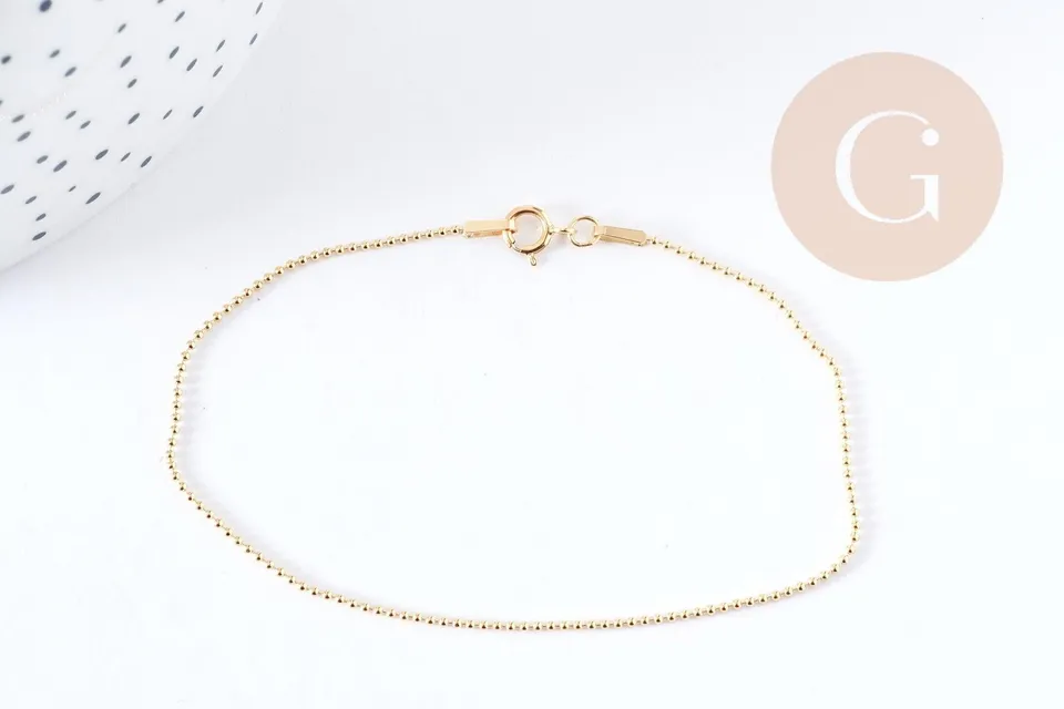 Gingerlily Bracelet chaîne boule G8213 gold-filled doré 17,8cm