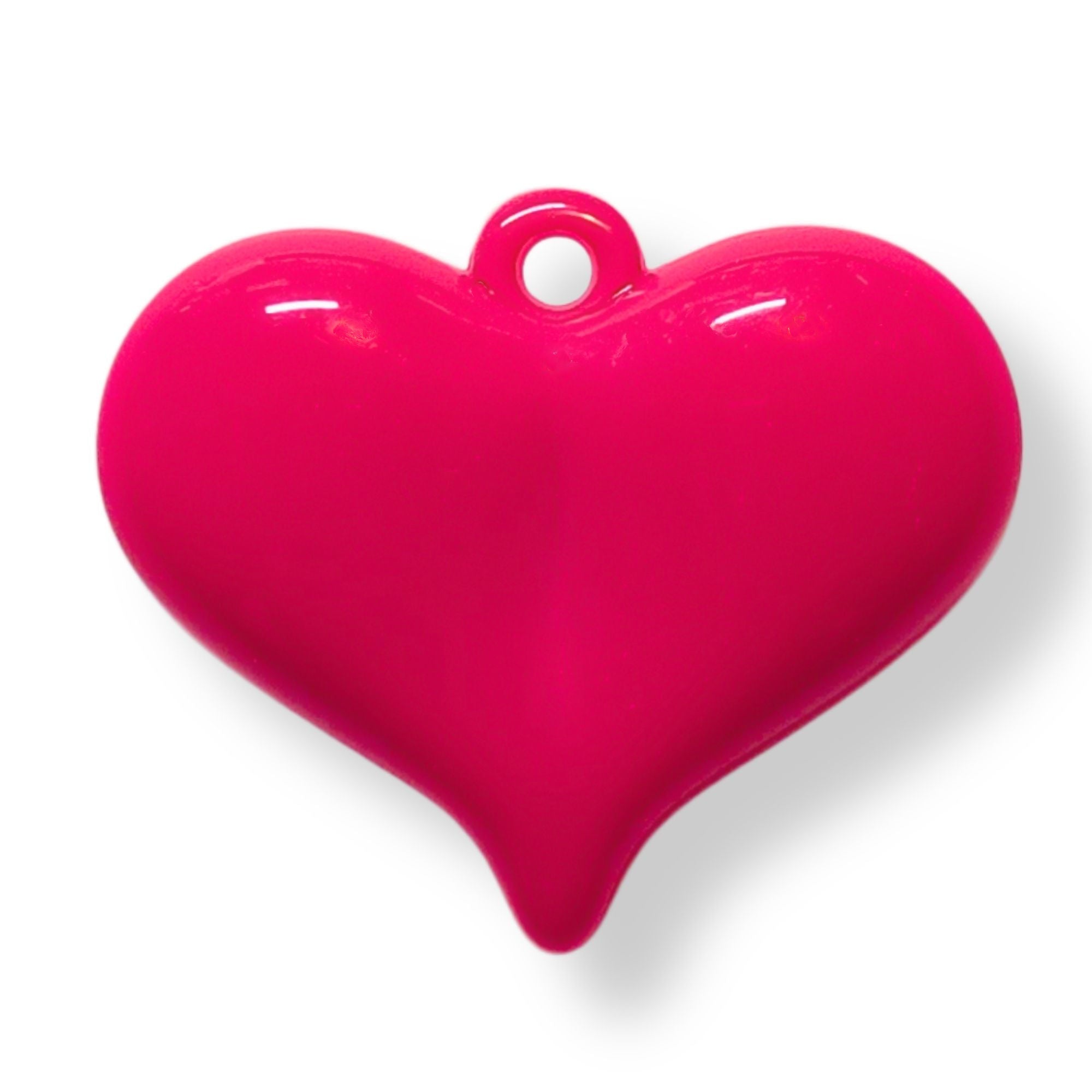ARTSHOP HeartLine 9 perle coeur rose fuchsia x1 - maxi 36mm