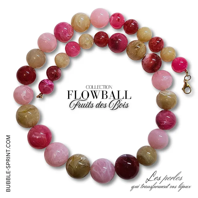 ARTSHOP Bijoux en KITS FLOWBALL collier Fruits des Bois 63cm