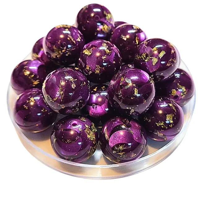ARTSHOP Boules 20MM 315 perle ronde Violet Murano 20mm x1