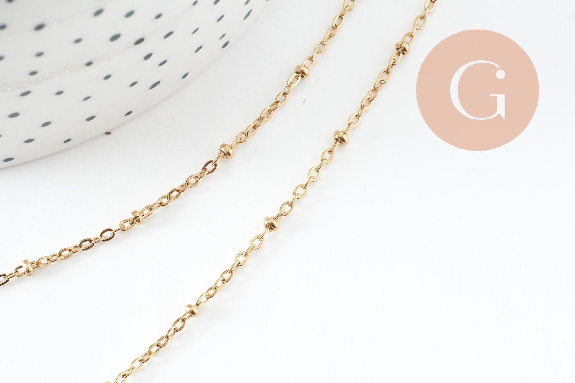 Gingerlily Chaînes G9674 collier satellite dorée 45cm