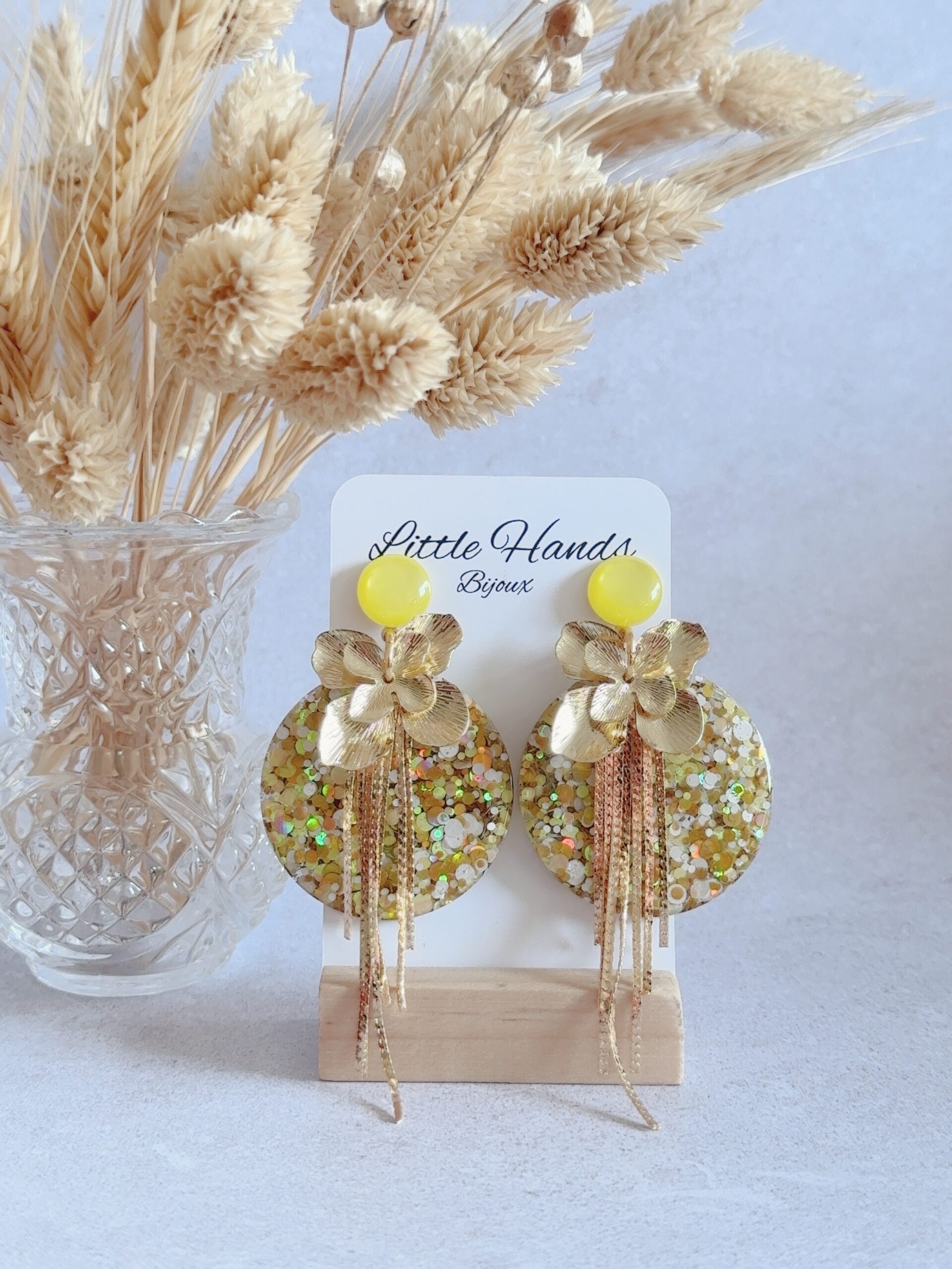 Little Hands Capucine boucles d'oreilles Lemon Zest