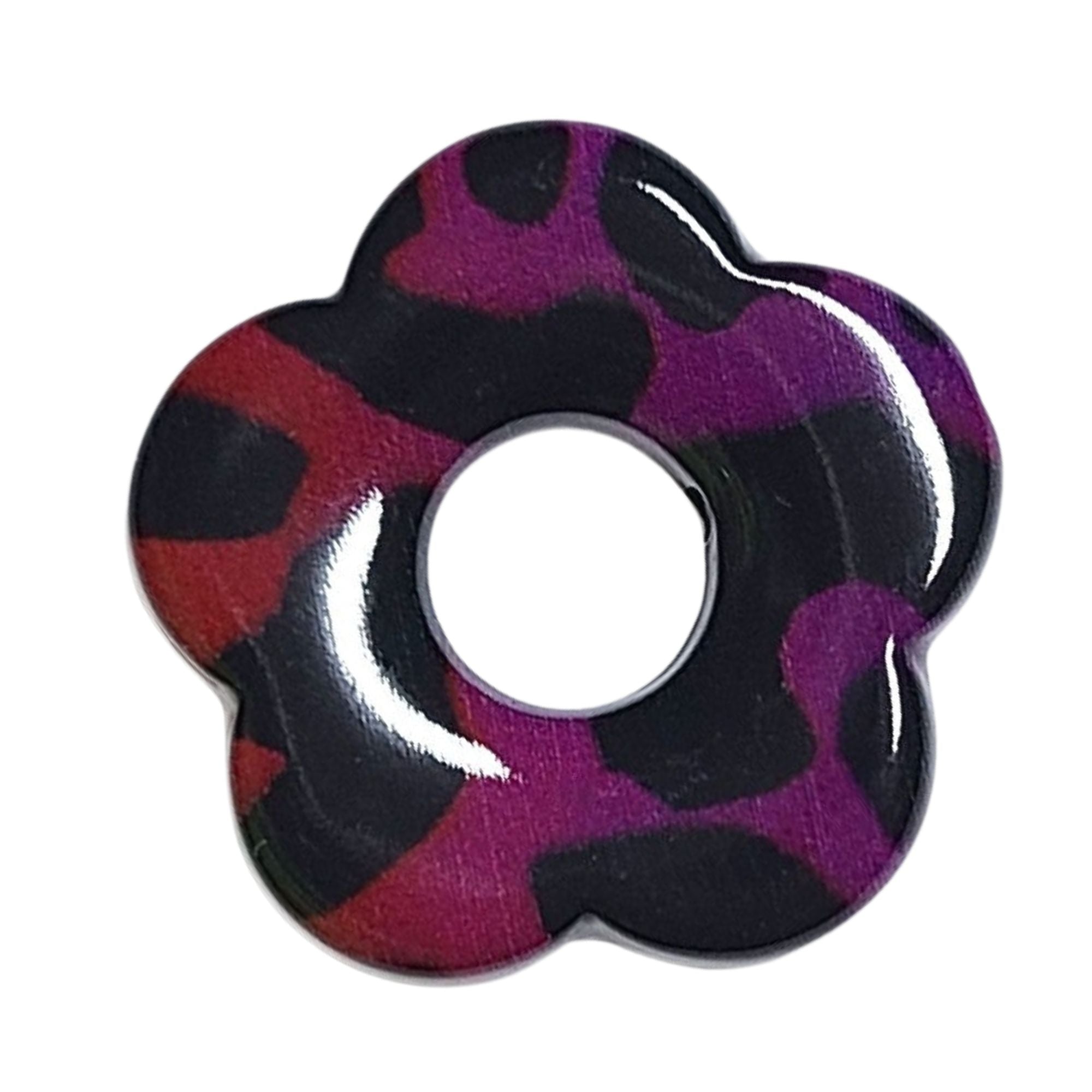 ARTSHOP Flower Power 74 fleur capucine perle léopard 27mm