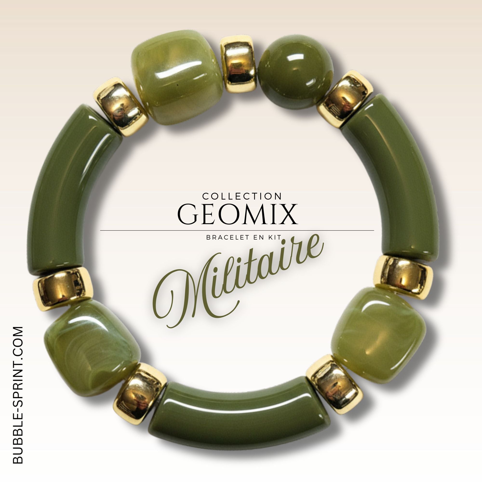 ARTSHOP GEOMIX kit bracelet militaire acrylique