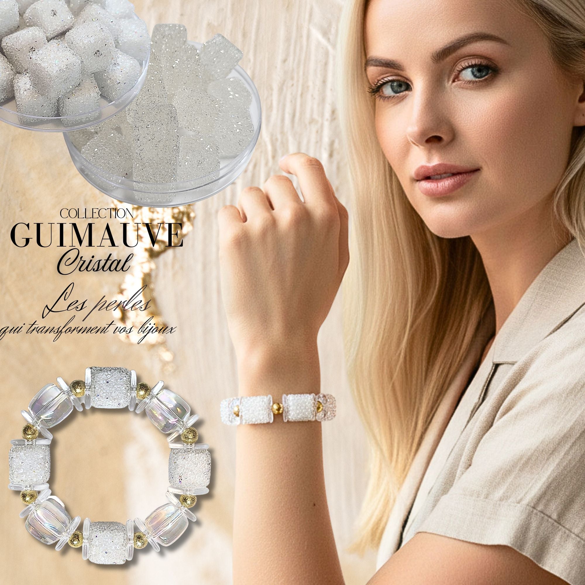 ARTSHOP Bijoux en KITS Guimauve kit bracelet Cristal