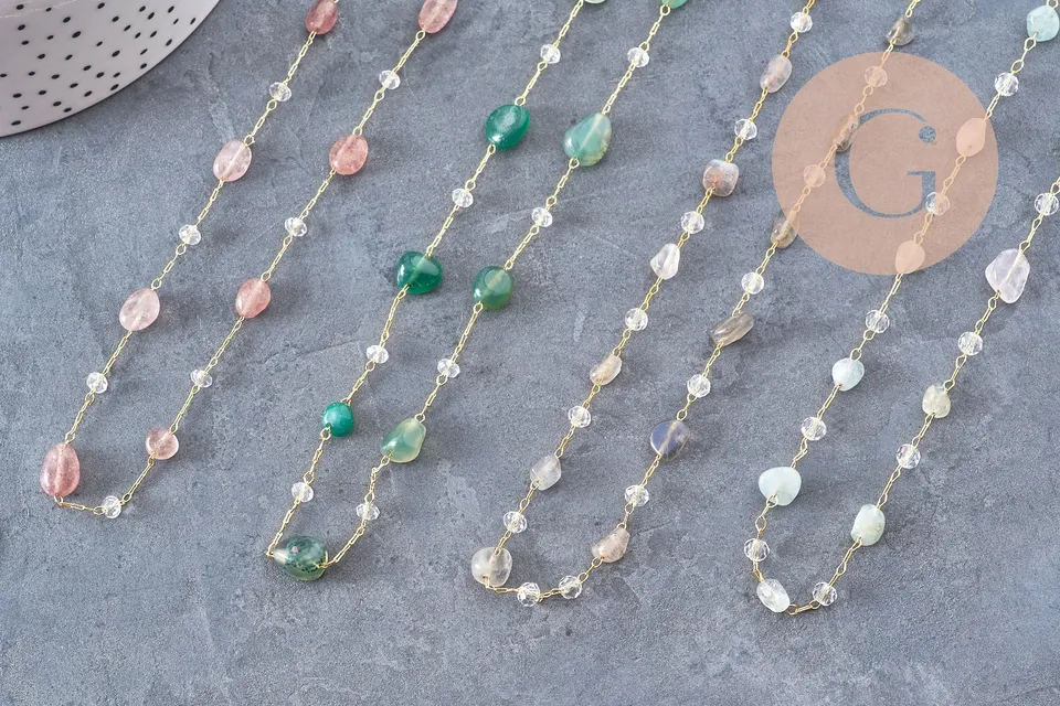 Gingerlily Chaînes pour bijoux DIY G10921 chaîne collier dore 39,5cm