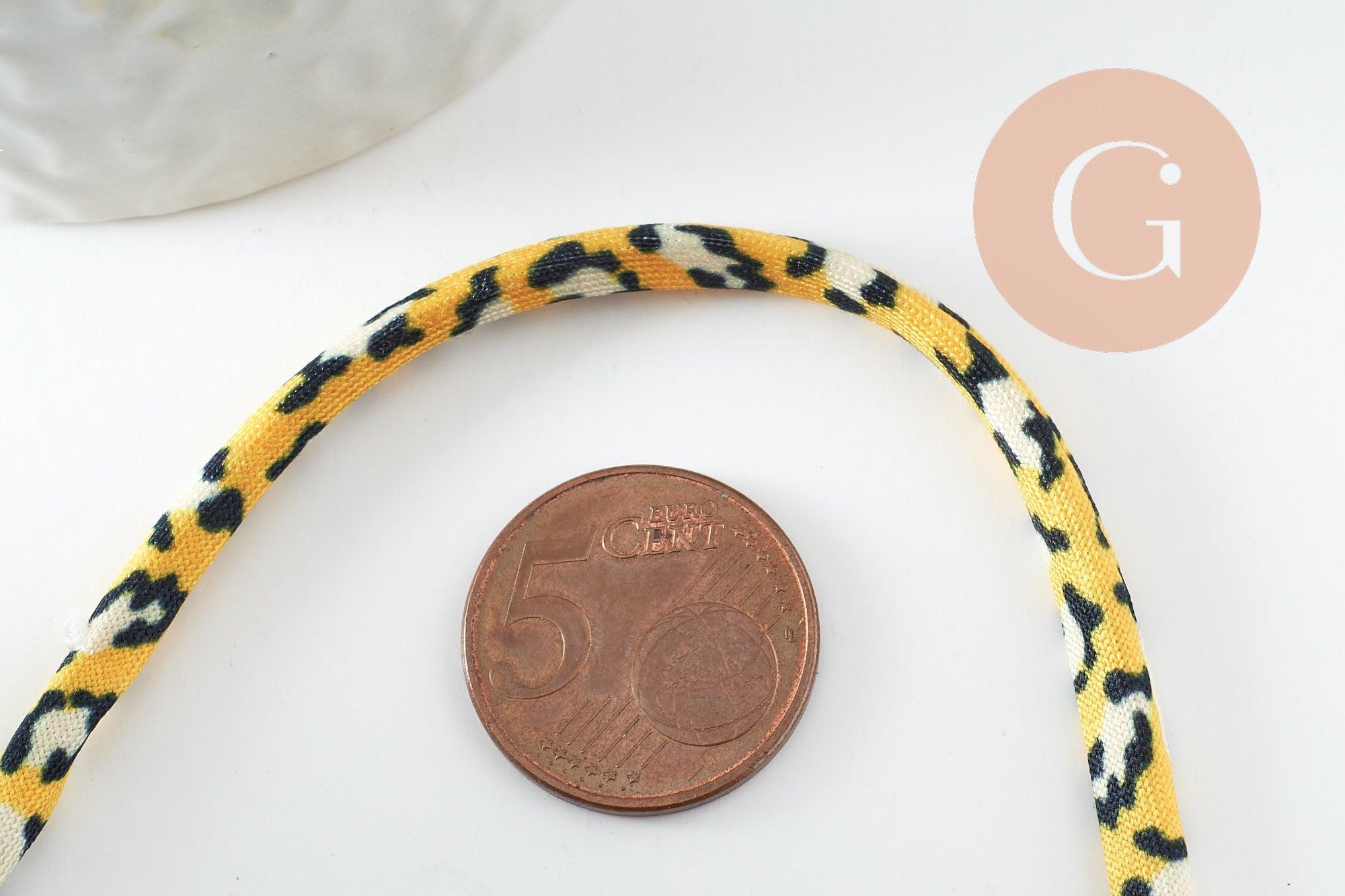 Gingerlily Cordons G9807 cordon élastique léopard jaune 1m