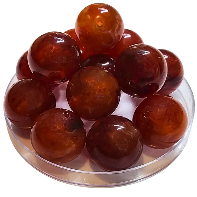 ARTSHOP 380 boule acrylique caramel marbré 24 mm