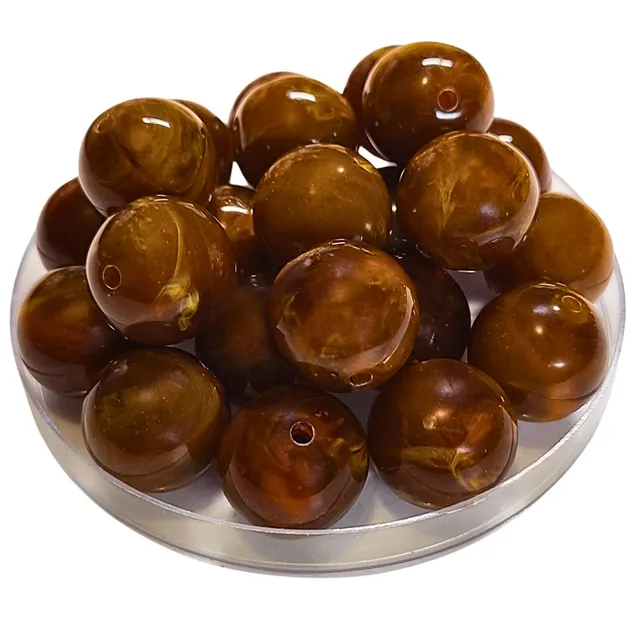 ARTSHOP Boules 20MM 381 perle acrylique miel marbré x1