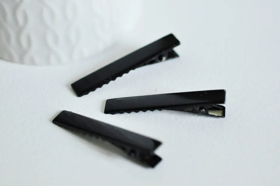 Gingerlily Supports barrette métal noir 46mm x2