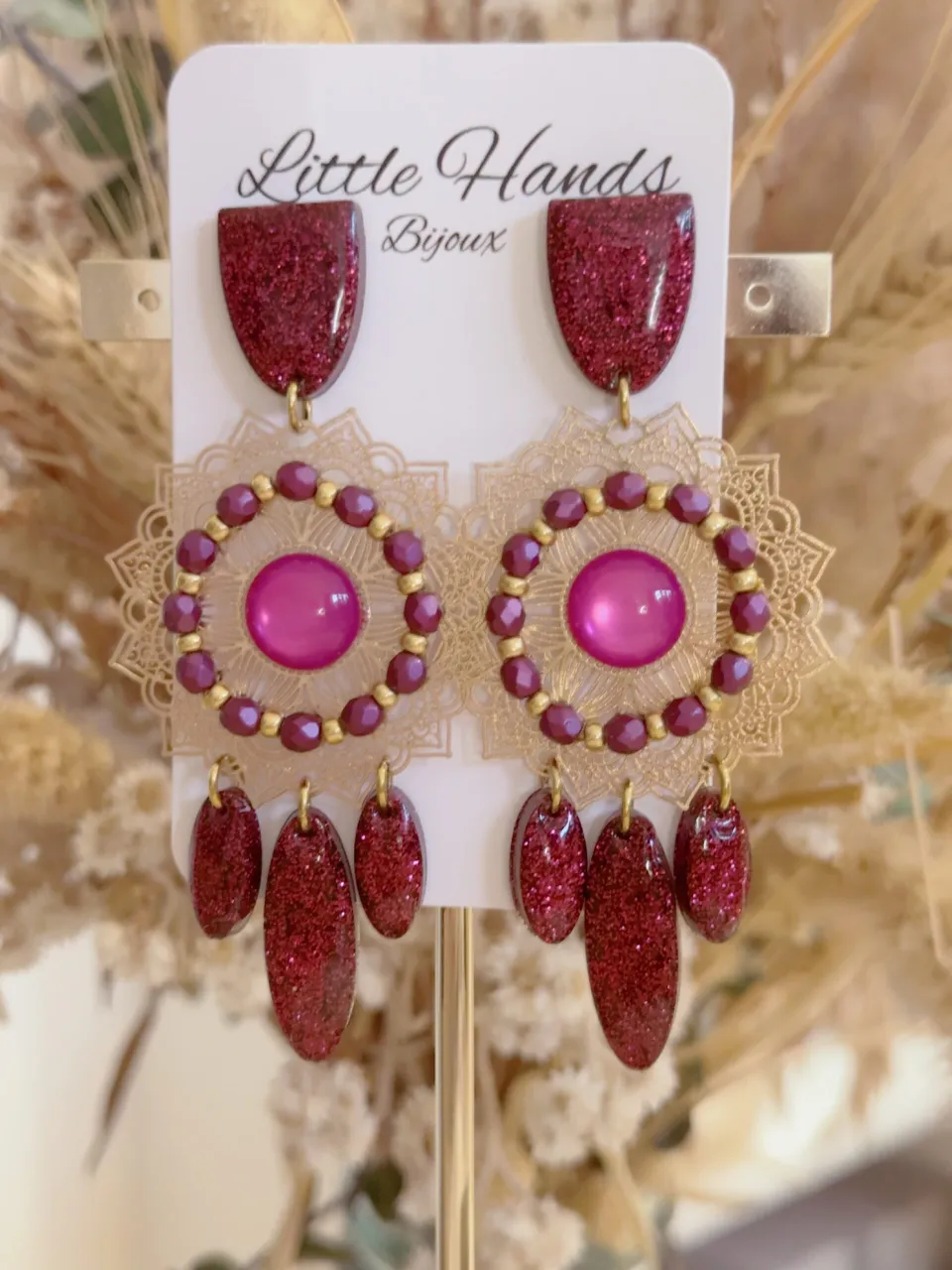 Little Hands Bijoux Elia 3 boucles d'oreilles fantaisie dorées