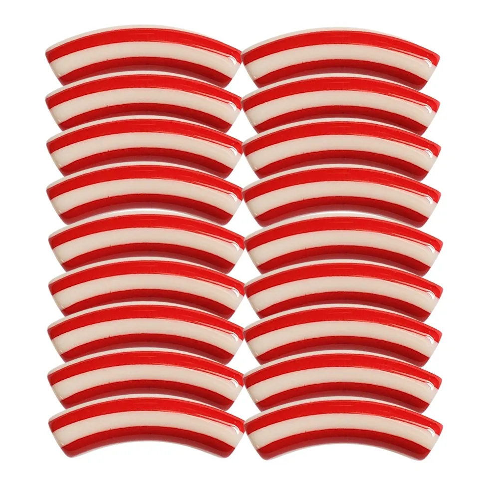 ARTSHOP Tubes à Rayures 456 perle tube cerise 8MM x1