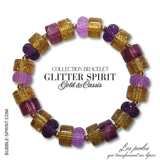 ARTSHOP Glitter Spirit Gold Cassis kit bracelet acrylique