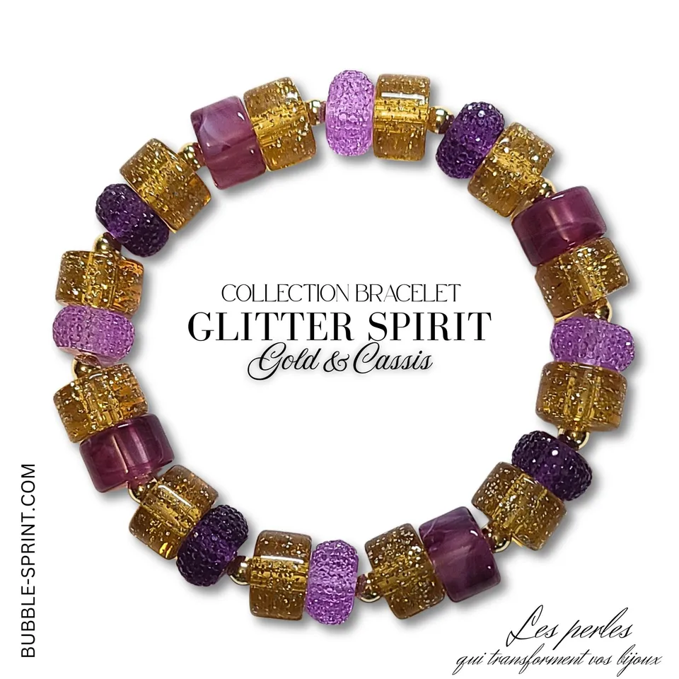 ARTSHOP Glitter Spirit Gold Cassis kit bracelet acrylique