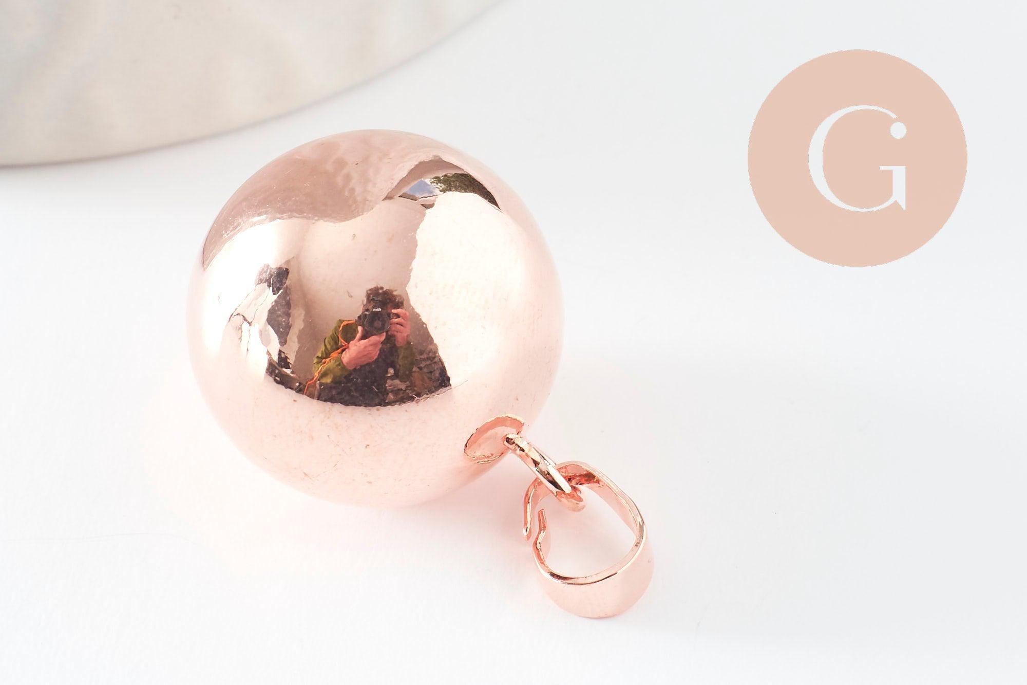 Gingerlily Pendentif bola harmonie G9457 or rose 24mm x1