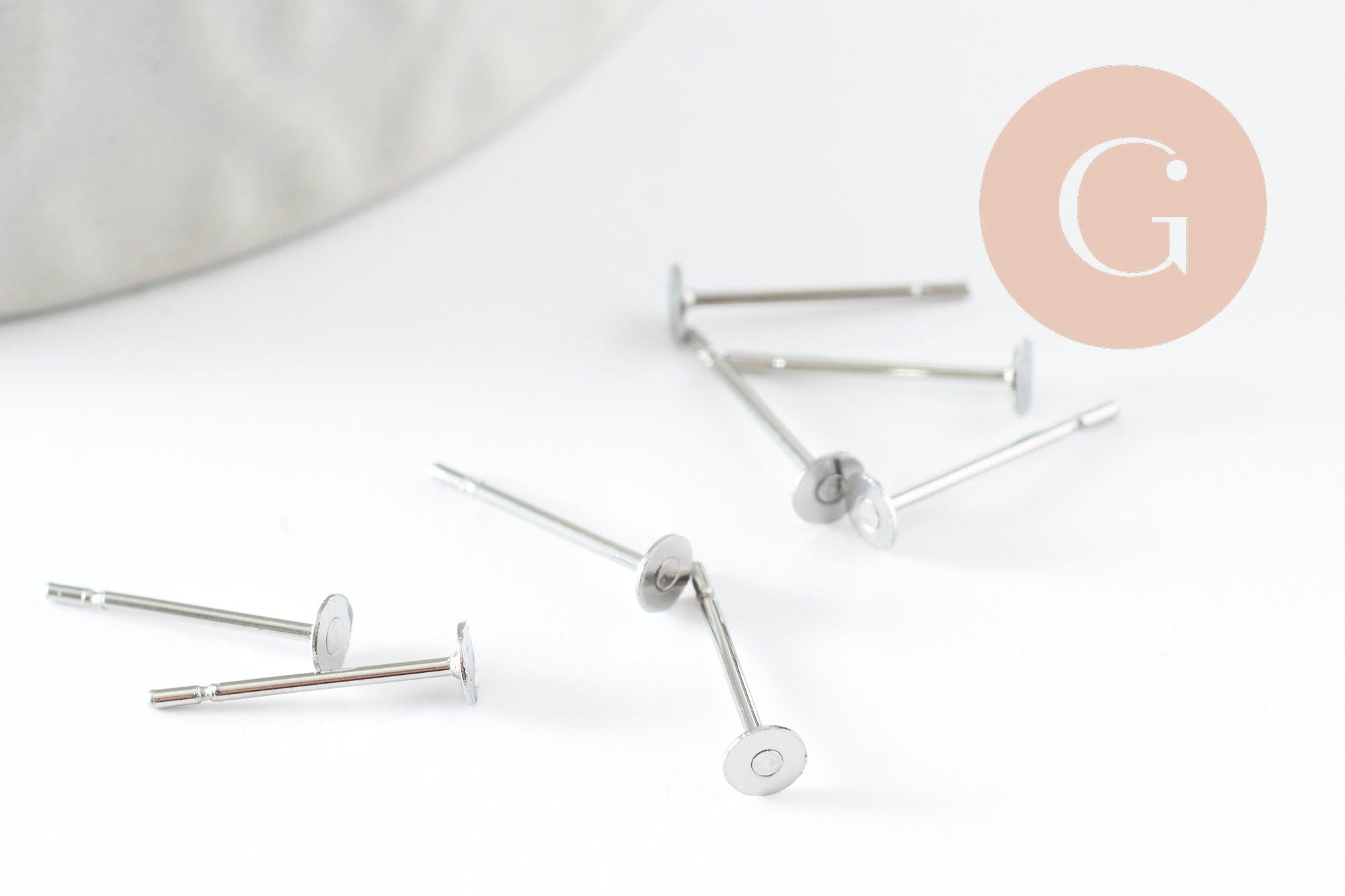 Gingerlily Apprêts G9465 clou puce oreille acier 3mm x50