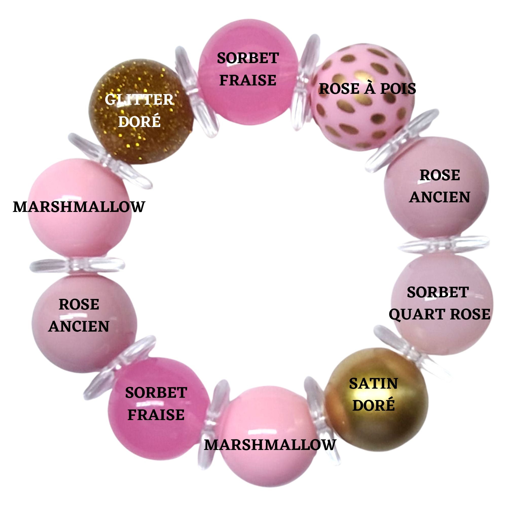 ARTSHOP Bijoux en KITS Oasis Pink lady 8 kit bracelet rose