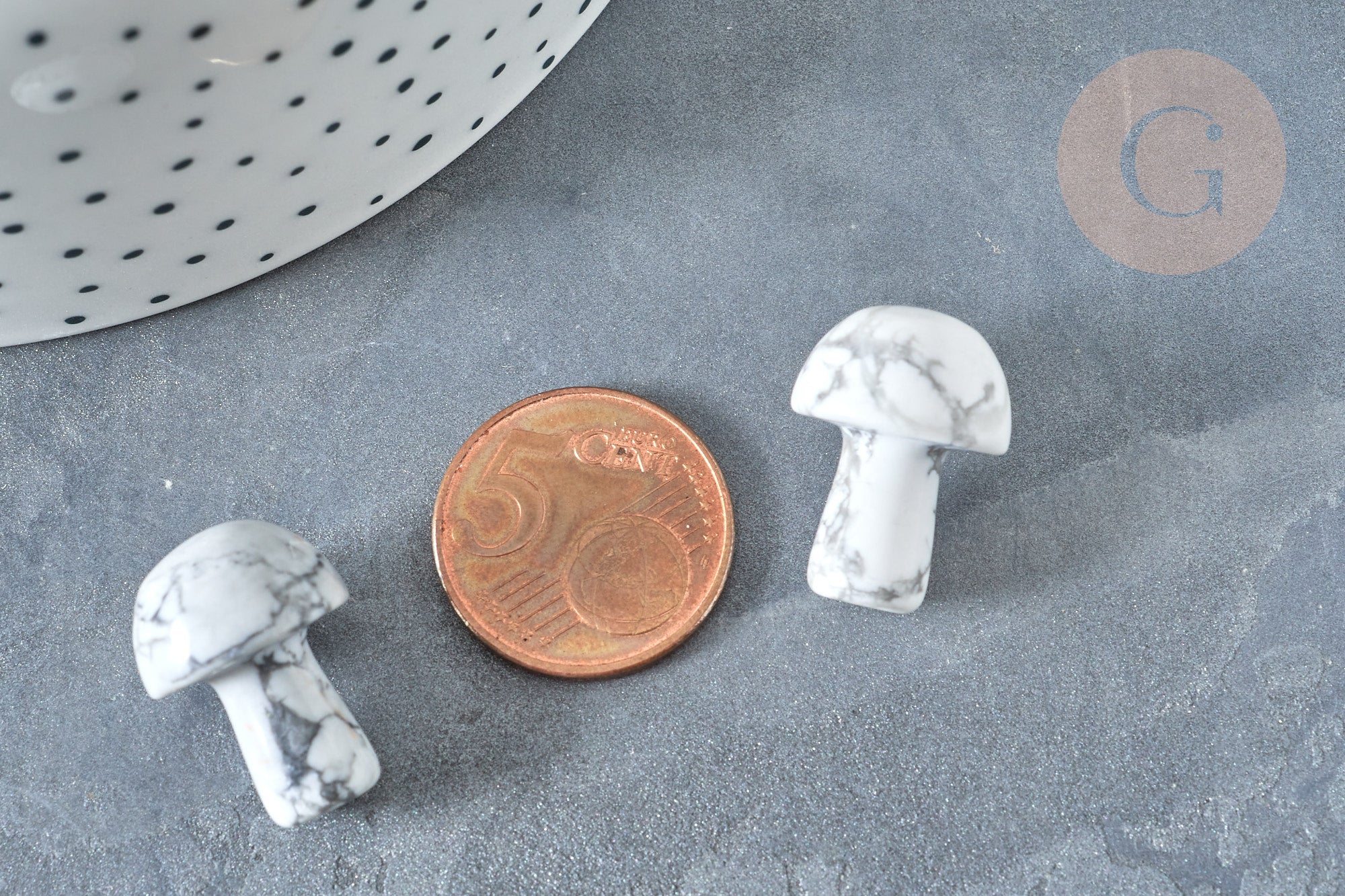 Gingerlily Pierres G7510 champignon massage howlite 21mm x1