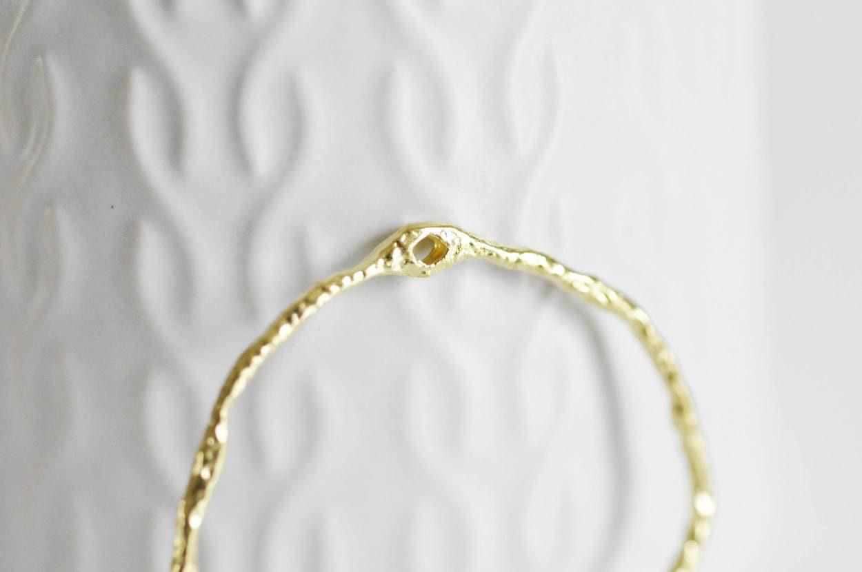 Gingerlily Pendentifs Rond laiton brut pendentif 44mm x2