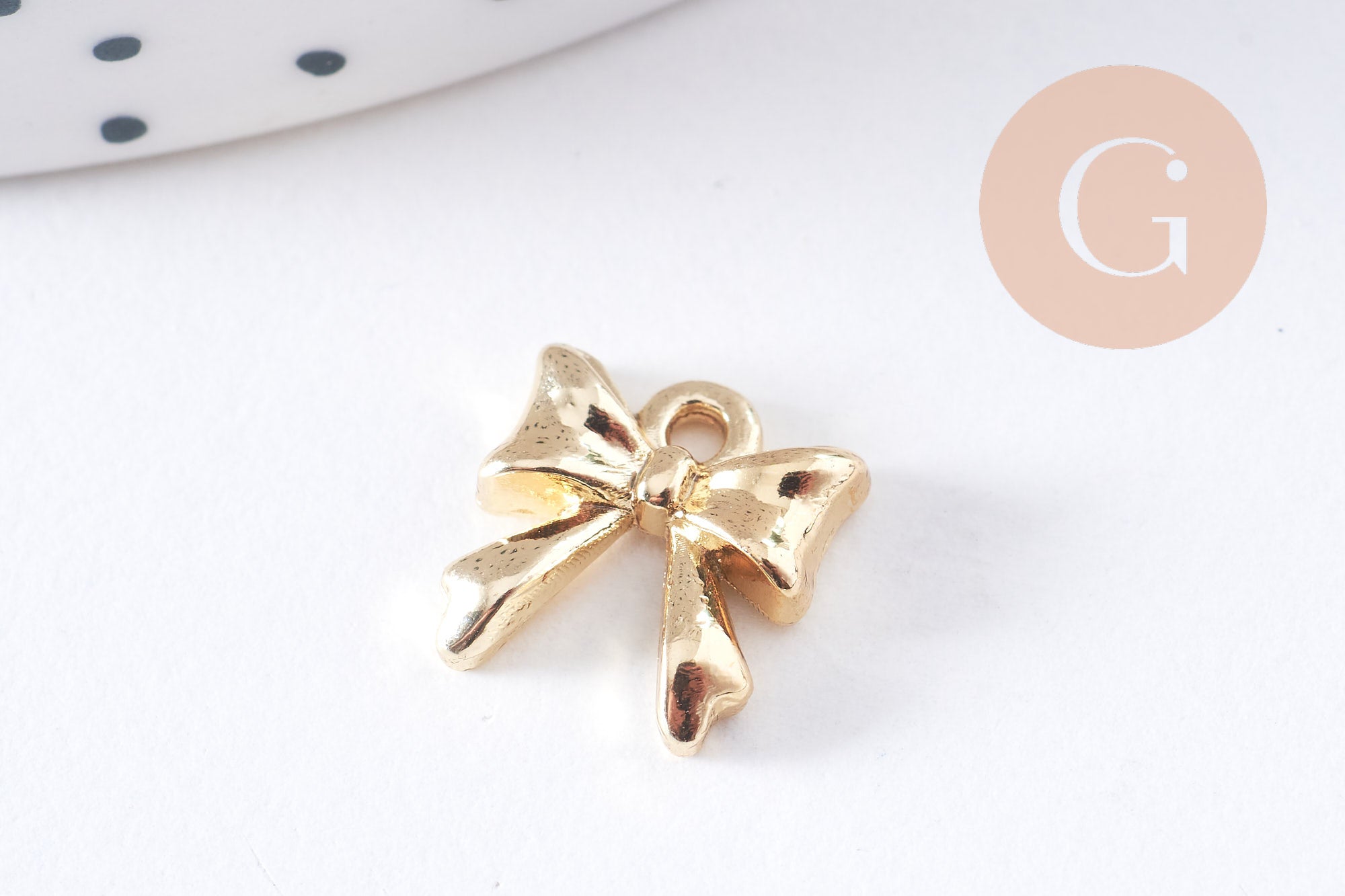 Gingerlily Pendentifs G10651 noeud papillon zamac doré x2
