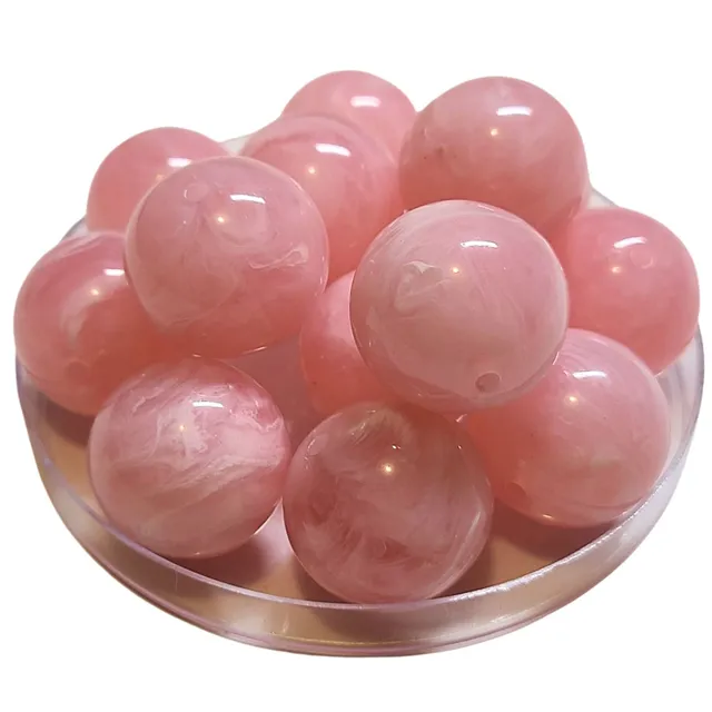 ARTSHOP Boules 24MM 243 boule rose clair marbré x10