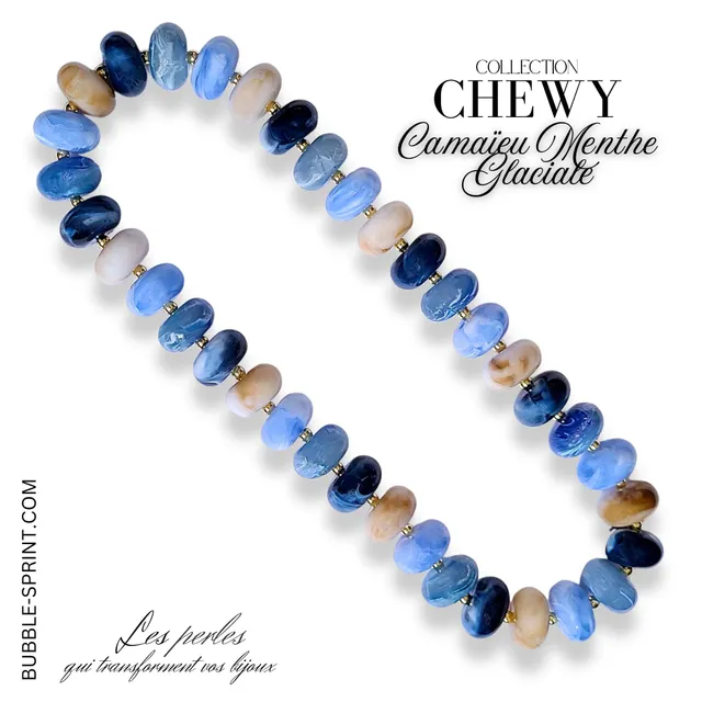 ARTSHOP Chewy Collier Menthe Glaciale monté 46 cm