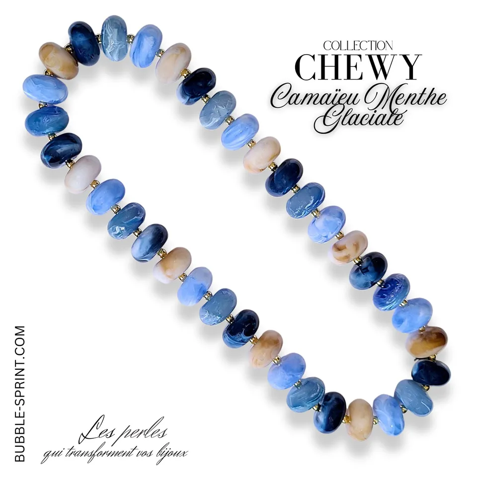 ARTSHOP Chewy Collier Menthe Glaciale monté 46 cm
