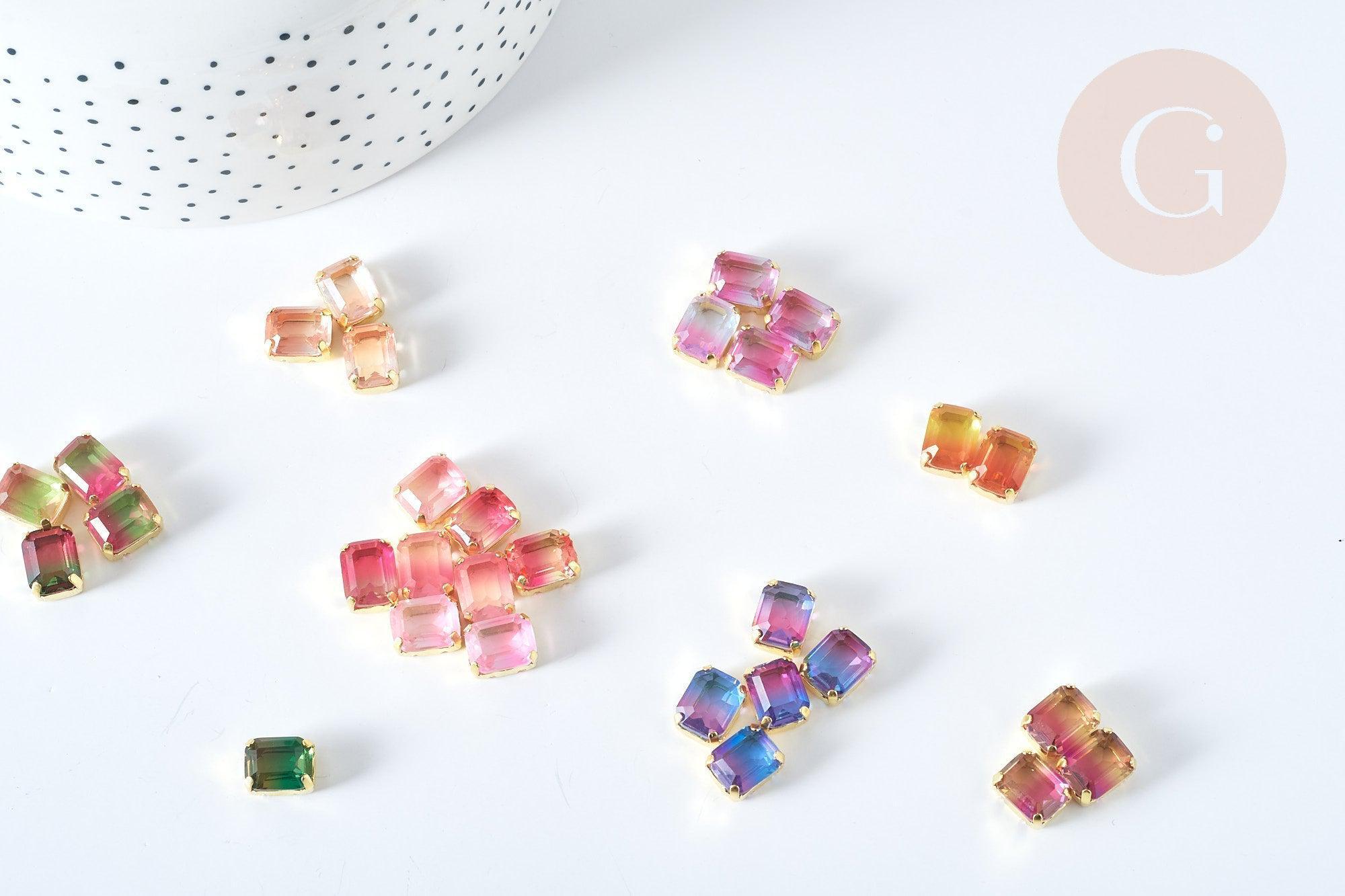 Gingerlily Cabochon cristal rectangle transparent 8x10mm
